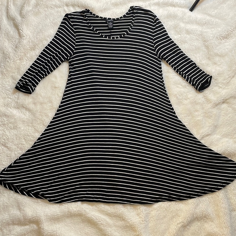 Rue21 Black and‎ White Striped Dress
